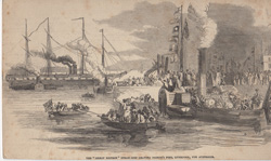 The 'Great Britain' Steam-ship leaving Princes Pier, Liverpool, for Australia